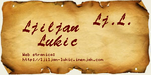 Ljiljan Lukić vizit kartica